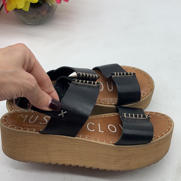 Anthropologie Musse & Cloud Kila Black Platform Sandals EU Size 40 MCS4990E - Picture 9 of 9